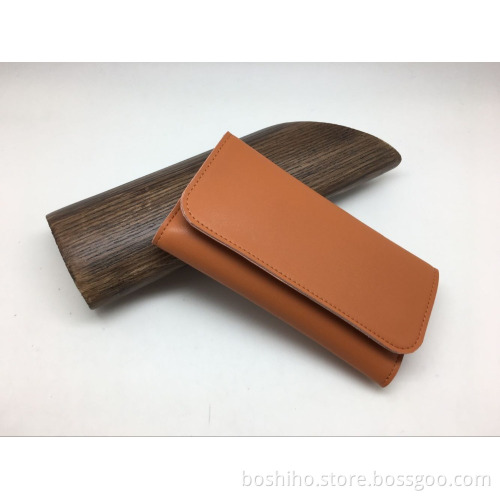 China wholesale leather cigarette case tobacco pouch with magnetic button
